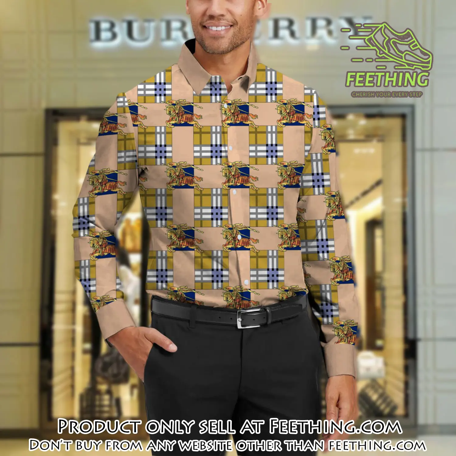 Burberry long sleeves button down shirt for elegant men lsb1012 ft5558687
